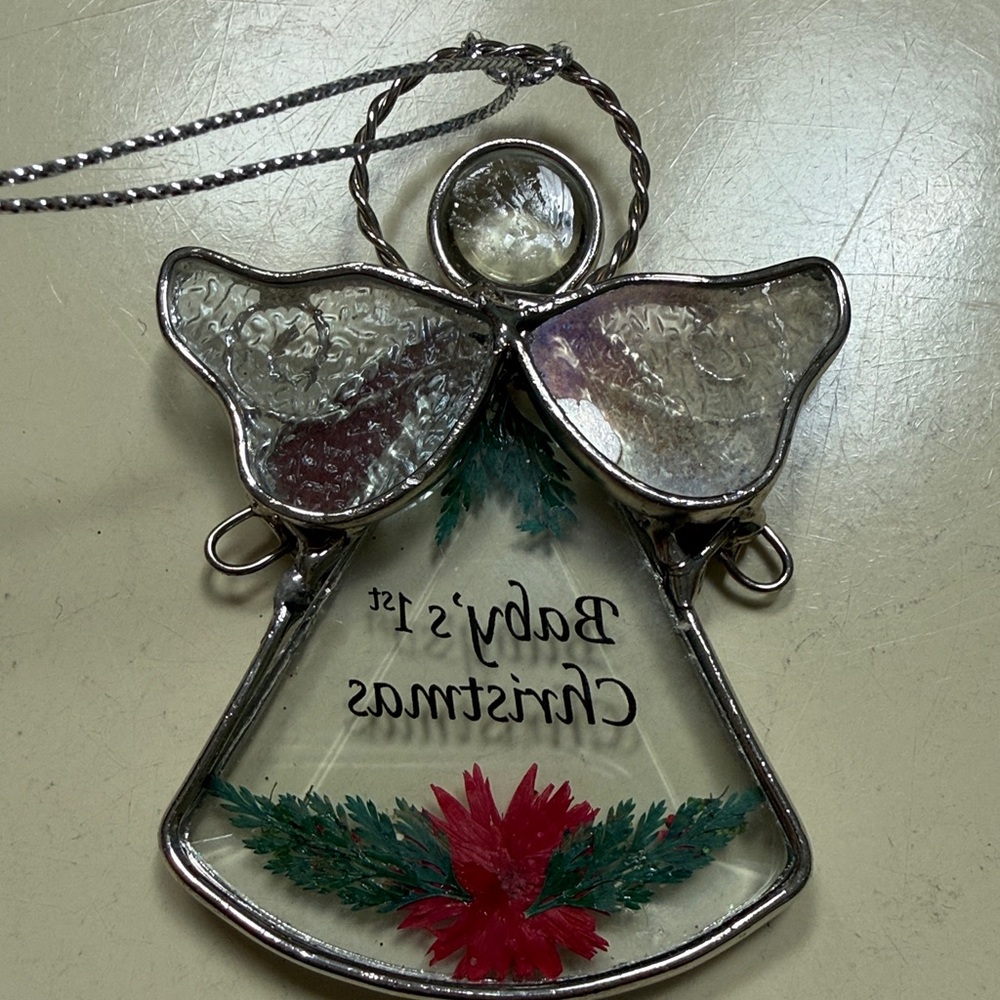 TWO Baby's First Christmas Ornaments one “leaded” glass - Picture 11 of 11
